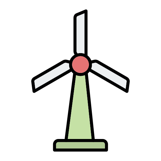 turbina wiatrowa Generic Outline Color ikona