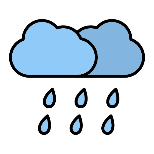 lluvioso Generic Outline Color icono
