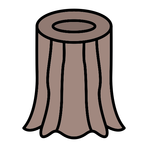 木の切り株 Generic Outline Color icon