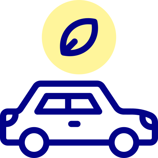 Эко автомобиль Detailed Mixed Lineal color иконка
