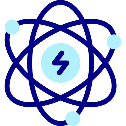 energía atómica Detailed Mixed Lineal color icono
