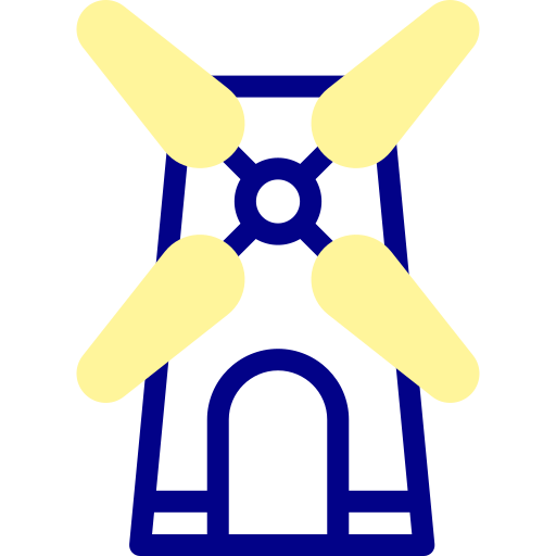 moulin à vent Detailed Mixed Lineal color Icône