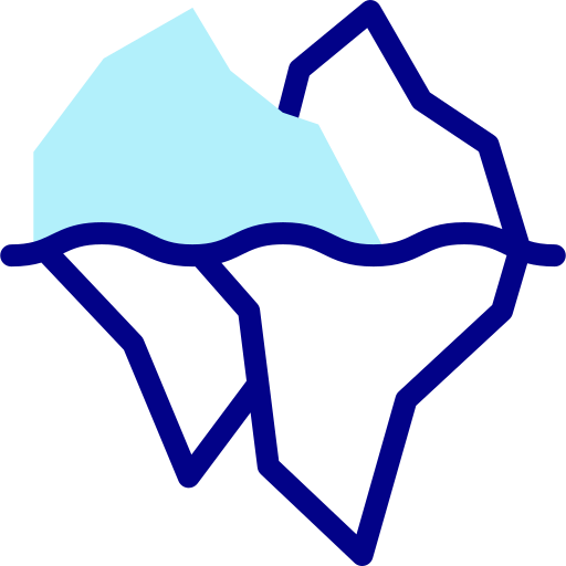 Iceberg Detailed Mixed Lineal color icon