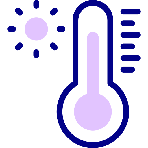 wysoka temperatura Detailed Mixed Lineal color ikona