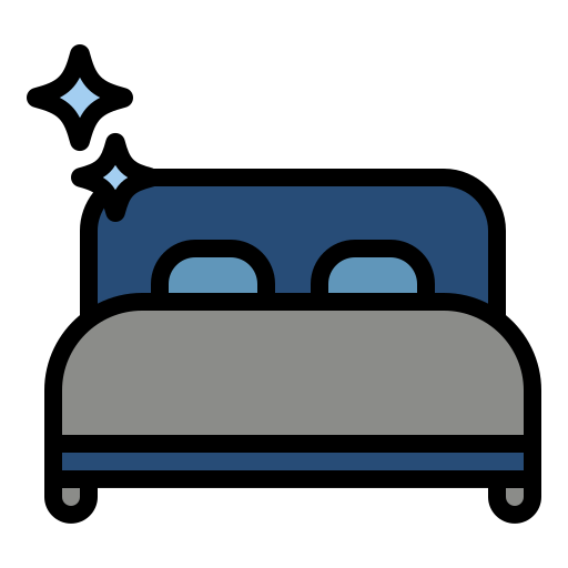 łóżko Generic Outline Color ikona