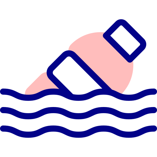 la contaminación del agua Detailed Mixed Lineal color icono