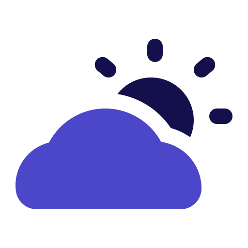nubes y sol Generic Blue icono