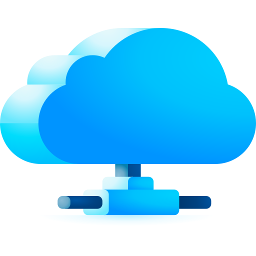 Cloud 3D Toy Gradient icon