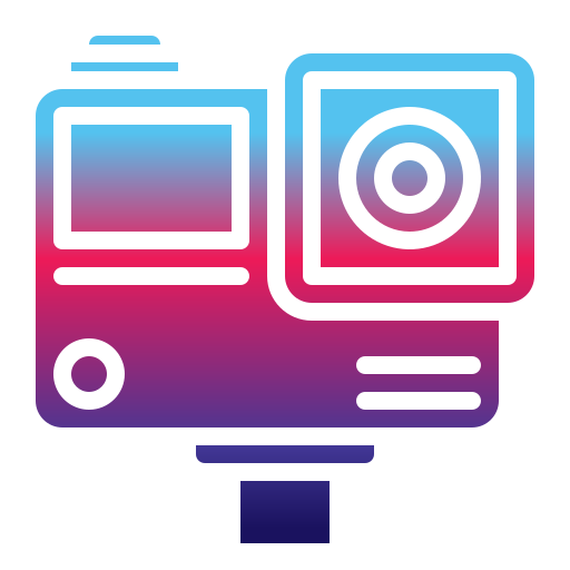 action-kamera Generic Flat Gradient icon