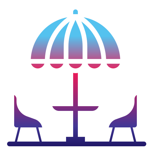 parasol słoneczny Generic Flat Gradient ikona