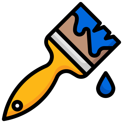 Paint brush Generic Outline Color icon