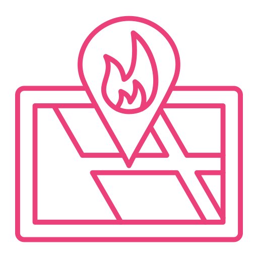 lokalizacja pożaru Generic Simple Colors ikona