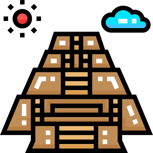 Теотиуакан Detailed Straight Lineal color иконка