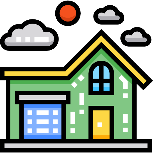 House Detailed Straight Lineal color icon