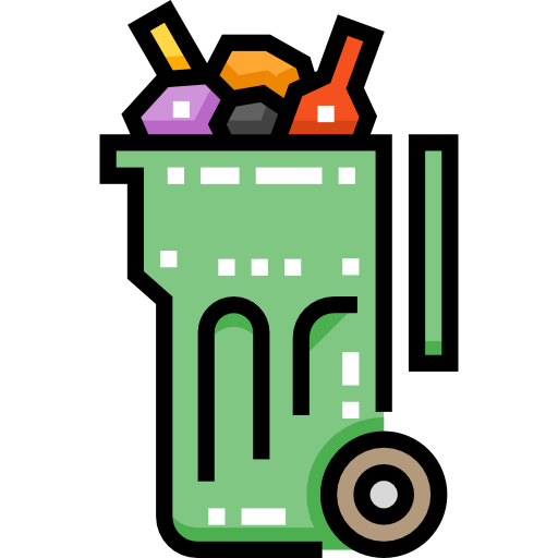 Trash Detailed Straight Lineal color icon