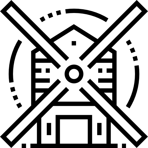 molino Detailed Straight Lineal icono