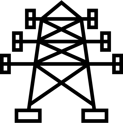 전기 타워 Detailed Straight Lineal icon