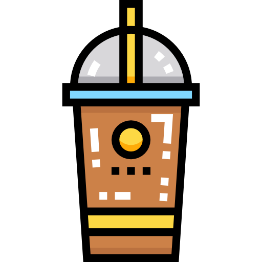 Ice coffee Detailed Straight Lineal color icon