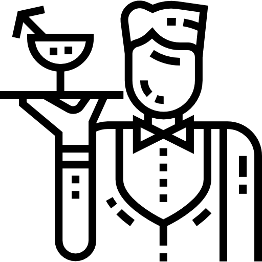 camarero Detailed Straight Lineal icono