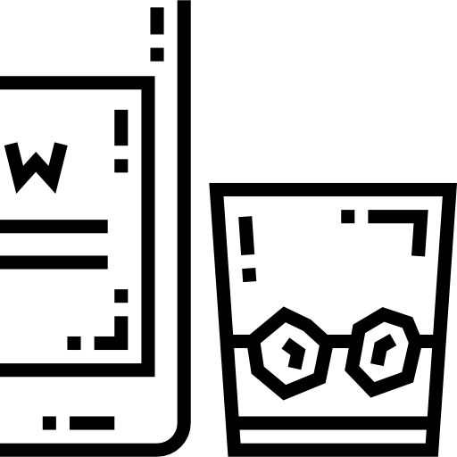 위스키 Detailed Straight Lineal icon