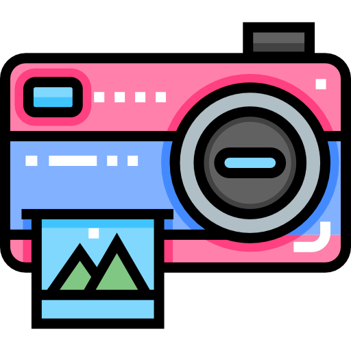 카메라 Detailed Straight Lineal color icon