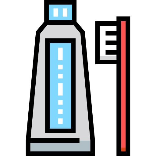 cepillo de dientes Detailed Straight Lineal color icono