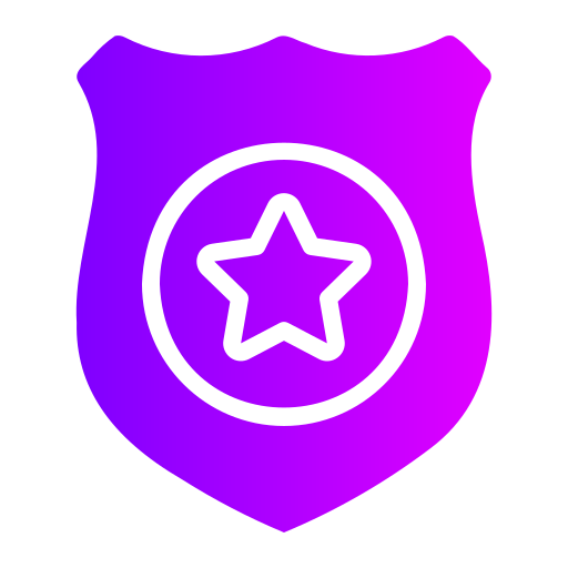 odznaka policyjna Generic Flat Gradient ikona