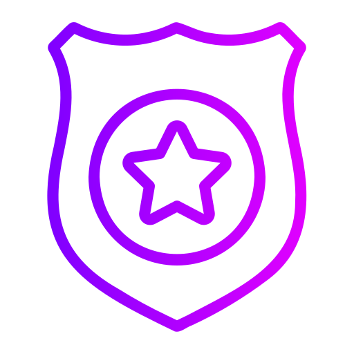 distintivo della polizia Generic Gradient icona
