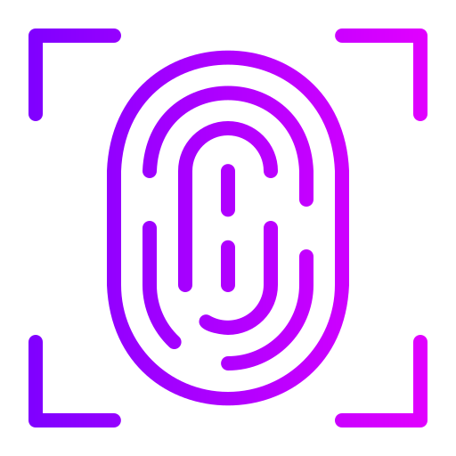 Fingerprint scanner Generic Gradient icon