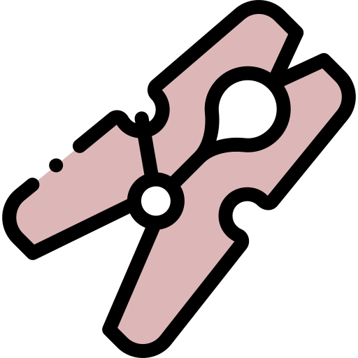 Clothespin Detailed Rounded Lineal color icon