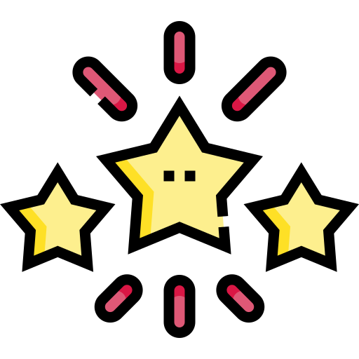 estrellas Detailed Straight Lineal color icono