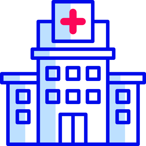 edificio hospitalario Generic Outline Color icono