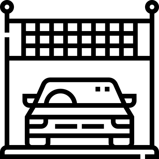 course Detailed Straight Lineal Icône