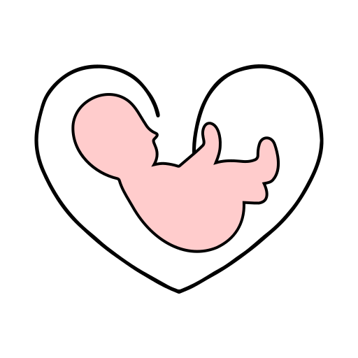 foetus Generic Thin Outline Color icoon