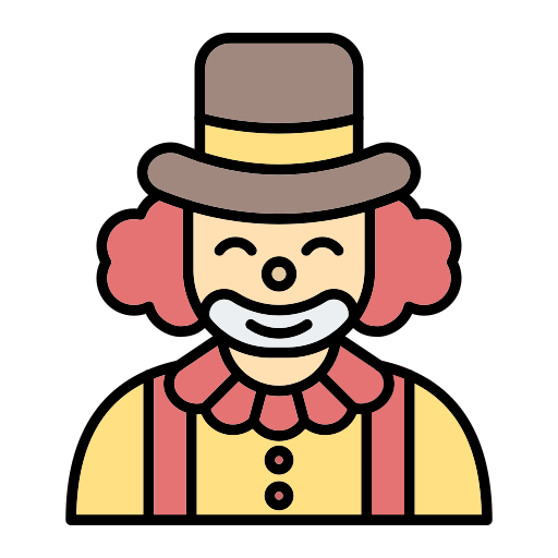 clown Generic Outline Color icoon
