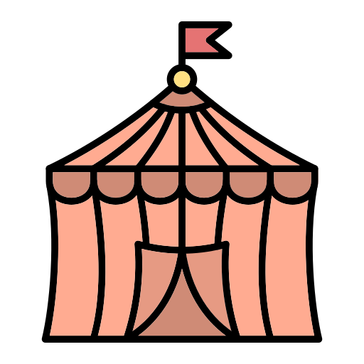 tienda de circo Generic Outline Color icono