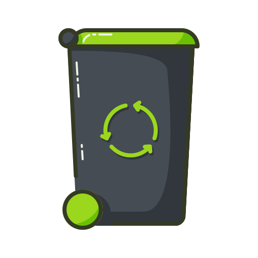 Recycle can Generic Thin Outline Color icon