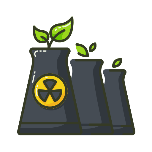 planta nuclear Generic Thin Outline Color icono