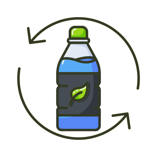 botella de agua Generic Thin Outline Color icono