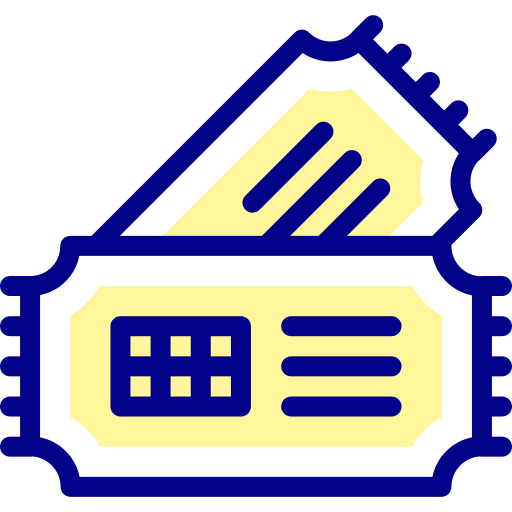 티켓 Detailed Mixed Lineal color icon