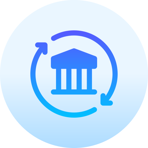 Bank transfer Basic Gradient Circular icon