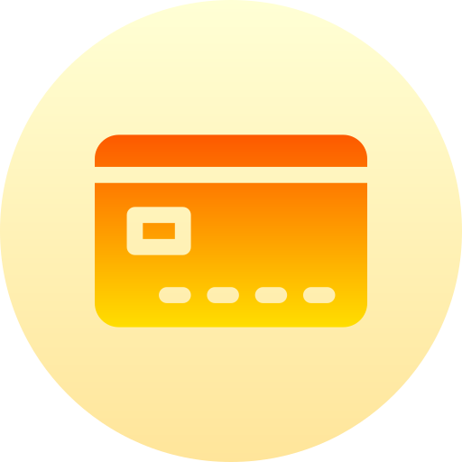 karta kredytowa Basic Gradient Circular ikona