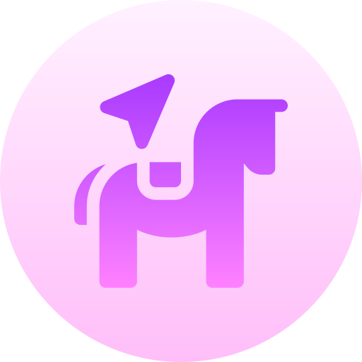 paard Basic Gradient Circular icoon