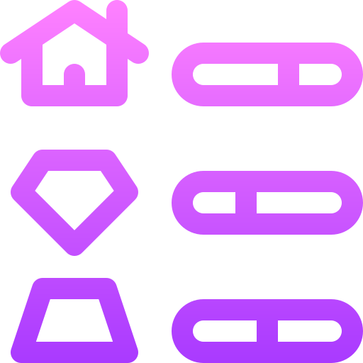 nieruchomość Basic Gradient Lineal color ikona