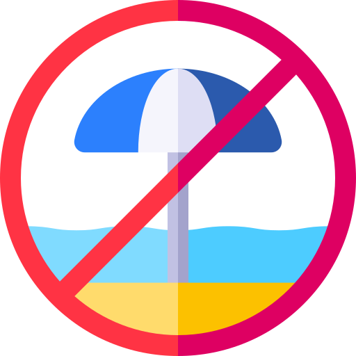 kein strand Basic Rounded Flat icon