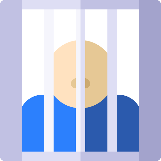 gevangene Basic Rounded Flat icoon