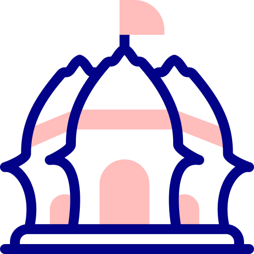 Świątynia Detailed Mixed Lineal color ikona