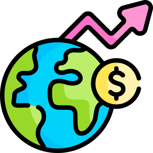 economia global Special Lineal color icono