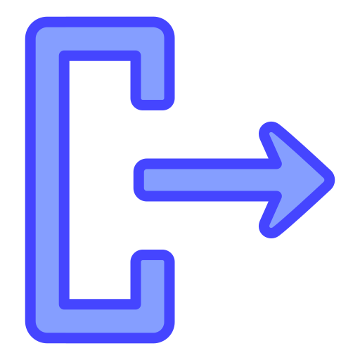 Sign out Generic Blue icon