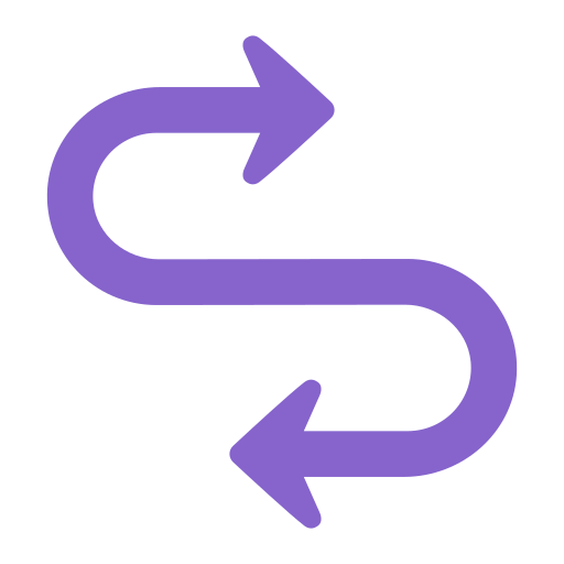 frecce curve Generic Flat icona